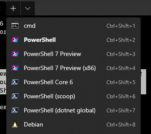 Image terminal powershell core