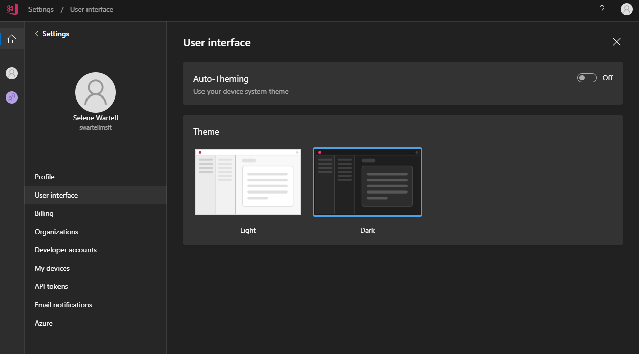 New Dark Theme Available on Visual Studio App Center - App Center Blog