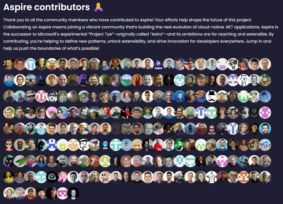 100s of Aspire contributers