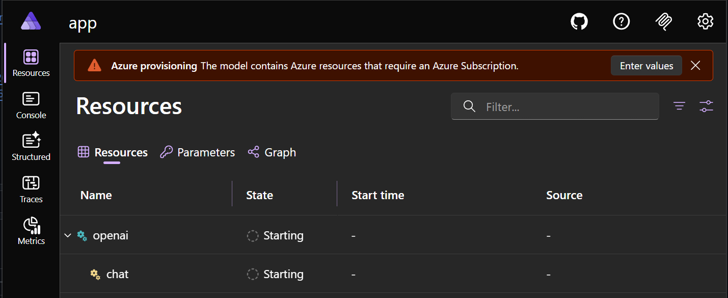 Prompt for Azure information