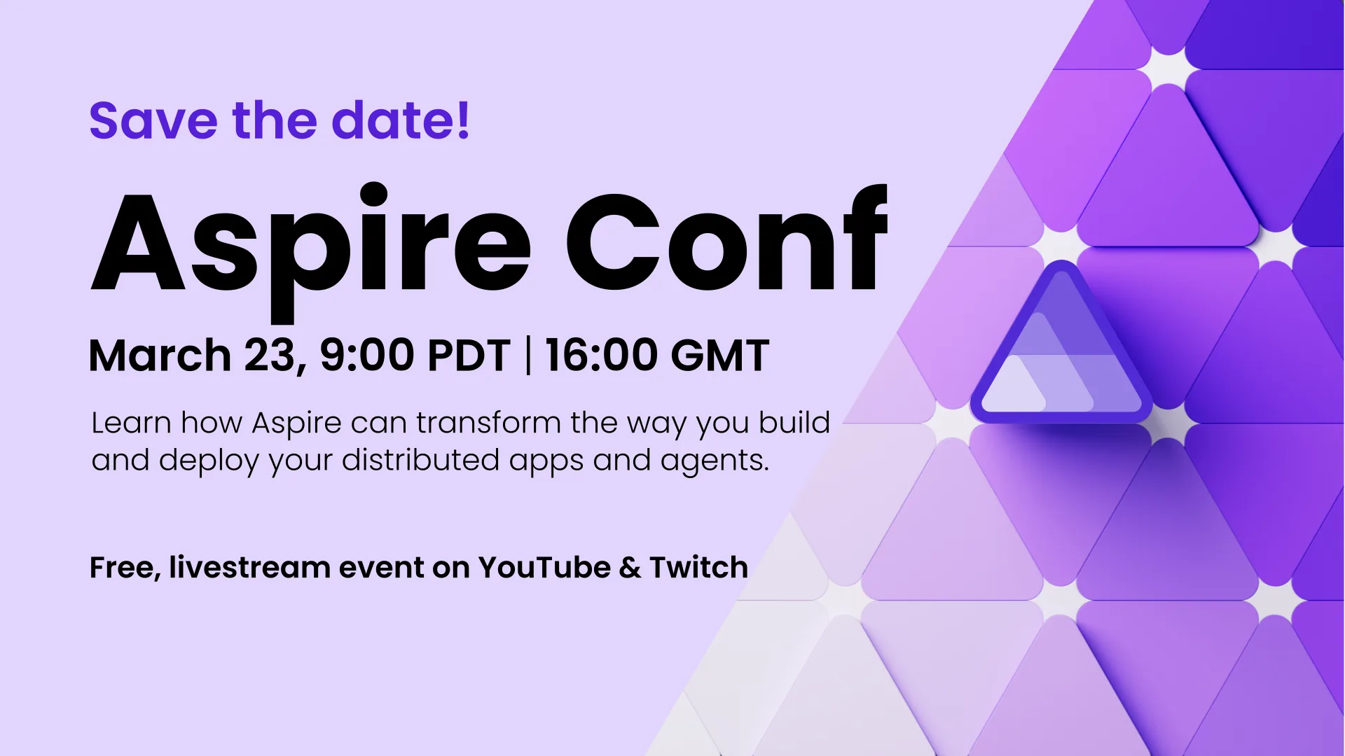 Aspire Conf is Coming! Join us Live on March 23