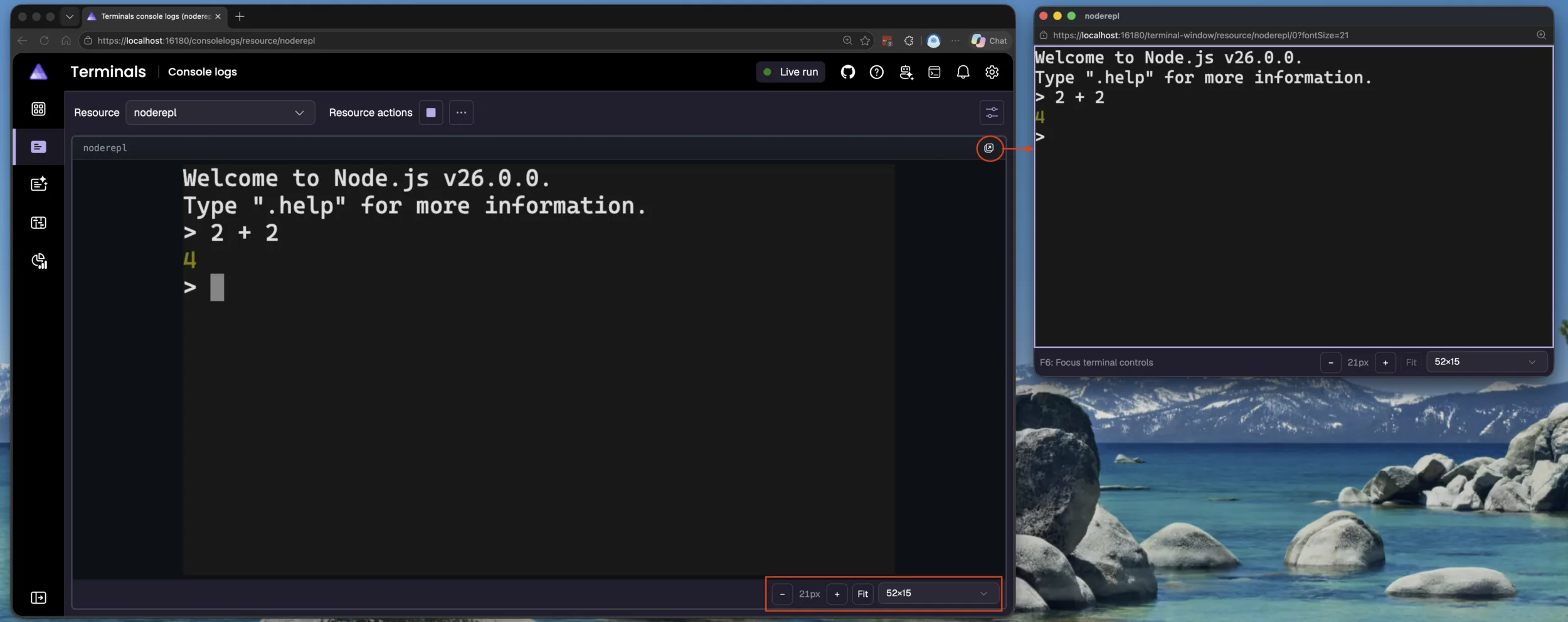 Dual headed terminal