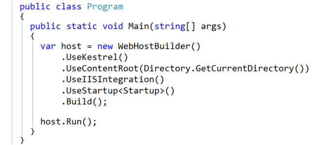 Program - Main in ASP.NET default template