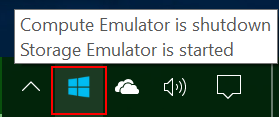 Storage Emulator icon in task bar