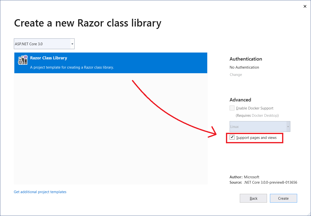 Razor Class Library for Pages and Views