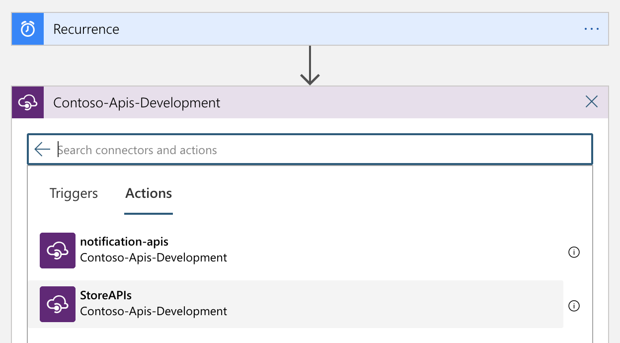 APIs in Azure API Management during Logic App designing
