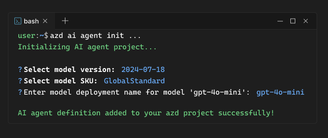 azd ai agent extension workflow