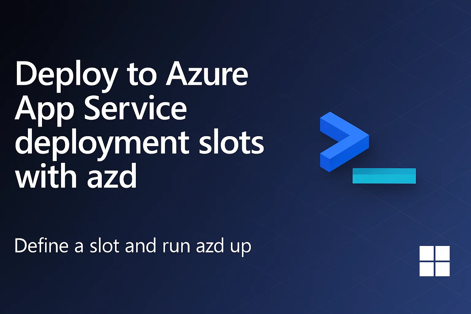 azd deployment slots blog image