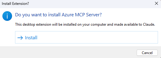 Install dialog