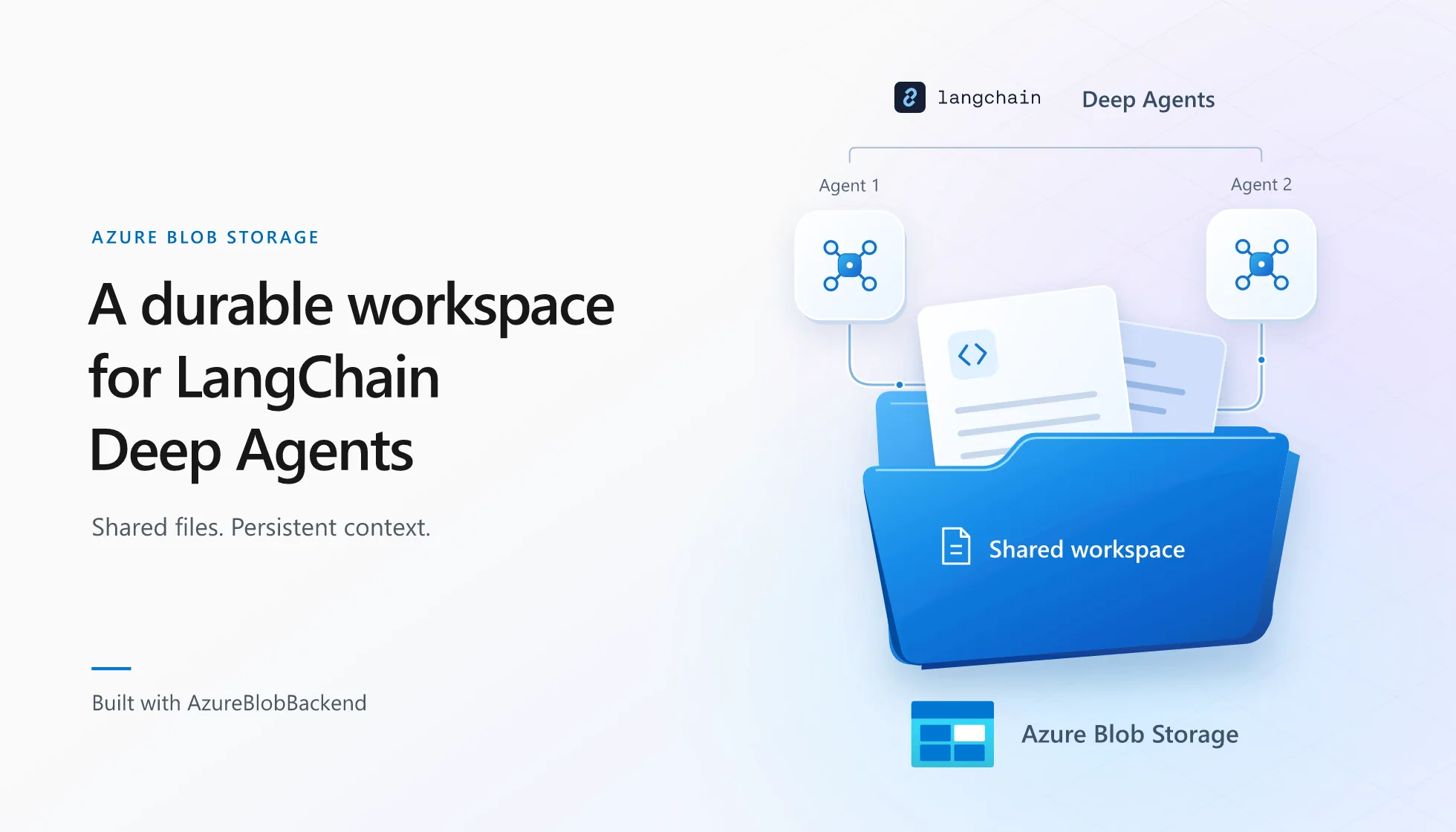 Using Azure Blob Storage as a durable filesystem for LangChain Deep Agents