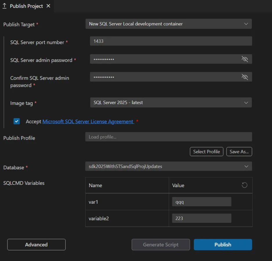 SQLProj Dialog 1 image