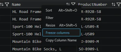 results grid freeze image