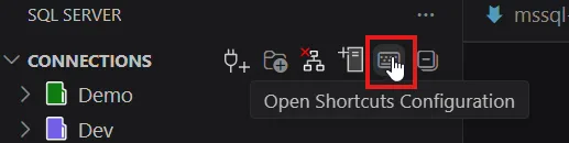shortcuts configuration entry image