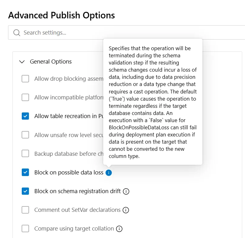 advanced publish options image