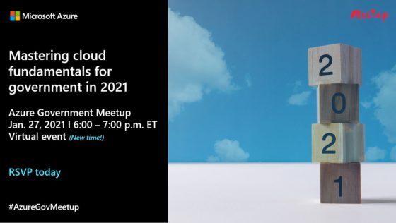 Join us Jan. 27: Mastering cloud fundamentals for government in 2021