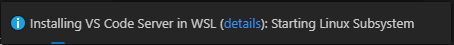 Installing VSCode server dialogue box