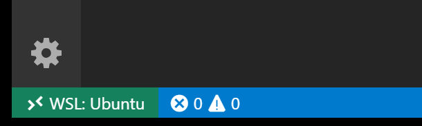 VSCode's WSL Remote status bar