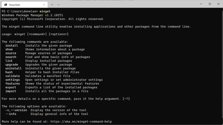 Windows Package Manager 1.2 - Windows Command Line
