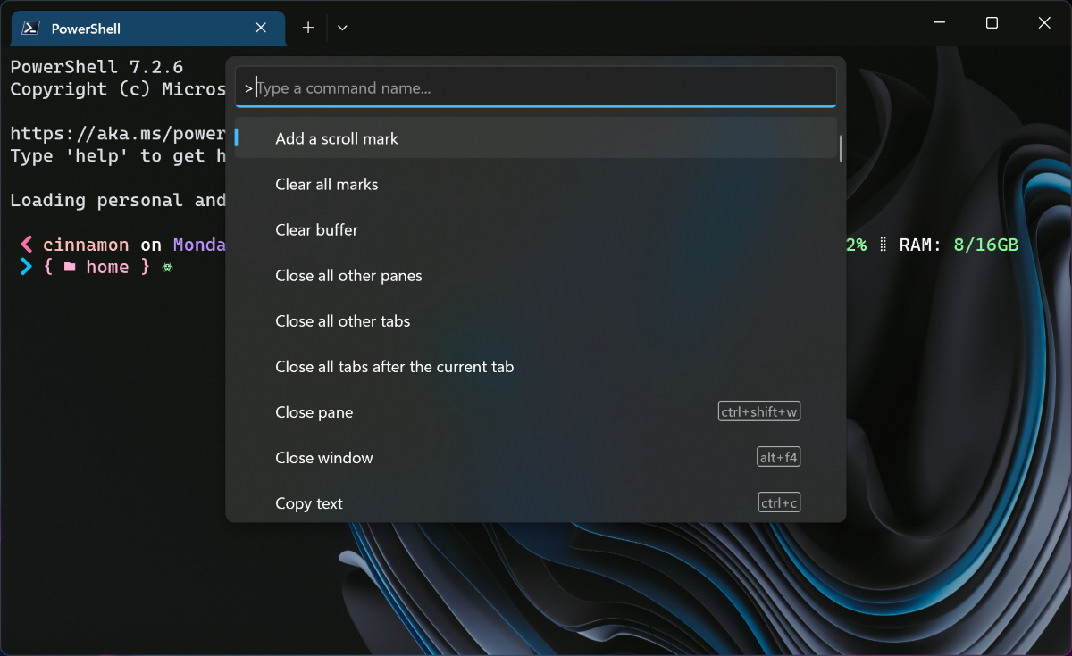 command line windows 11 settings