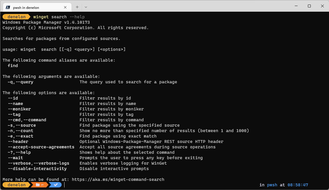 Windows Package Manager 1.4 - Windows Command Line