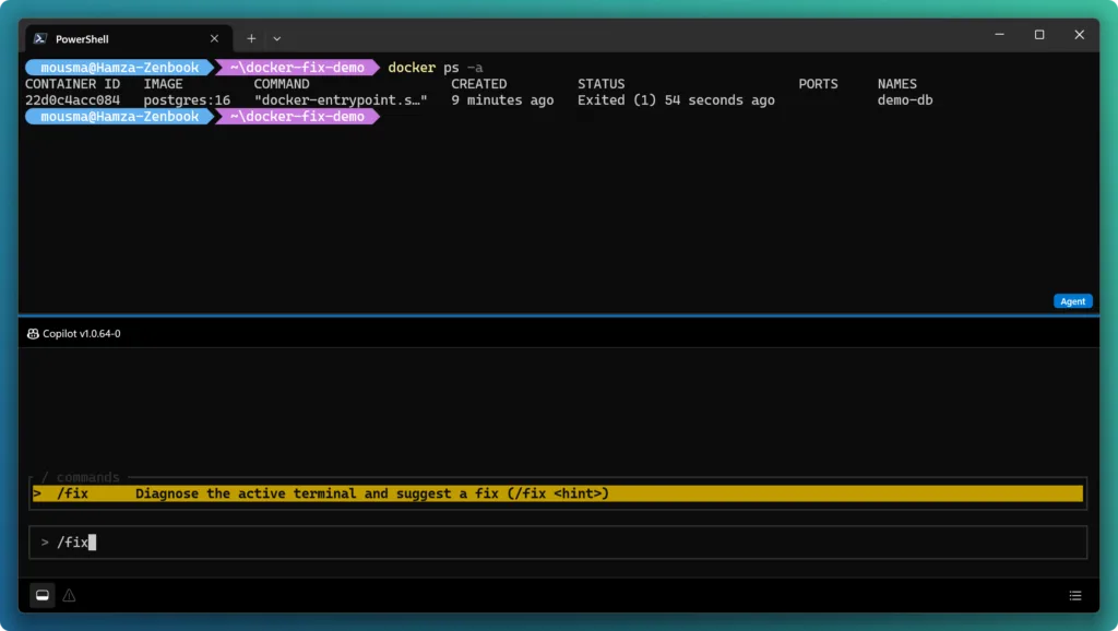 fix command 1 image