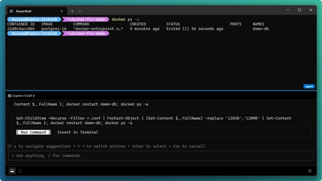 fix command 2 image