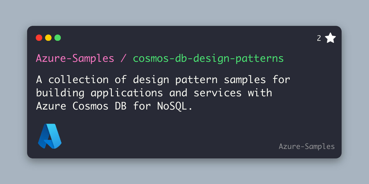 Azure Cosmos DB design patterns –  Part 1: Attribute array