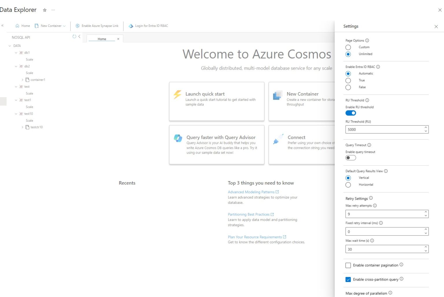 Now use role-based access control in Azure Cosmos DB Data Explorer ...