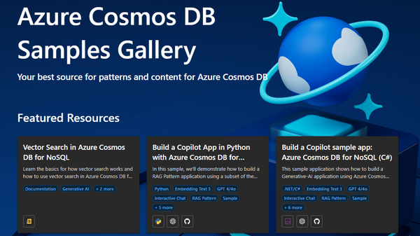 Discover the New Azure Cosmos DB Samples Gallery!