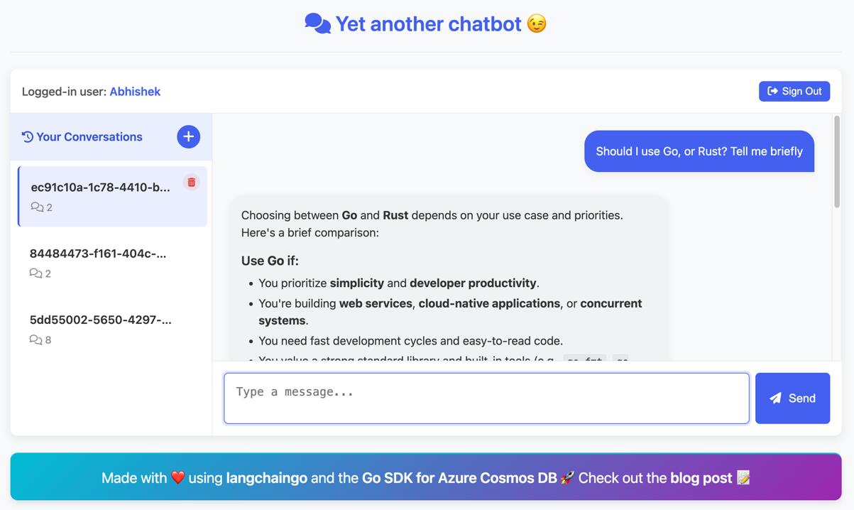 Chatbot application