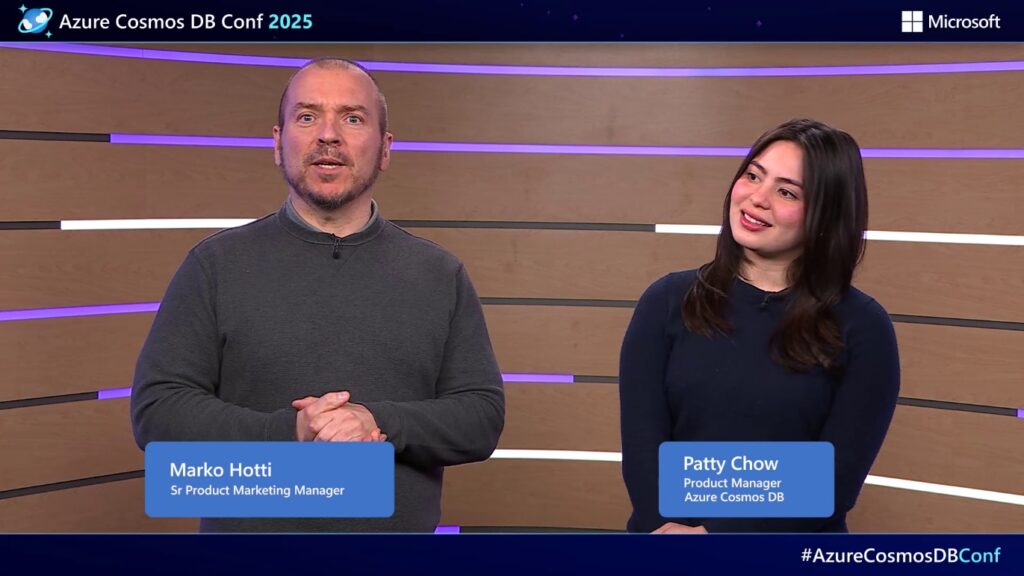 Man and woman on stage. Marko Hotti and Patty Chow