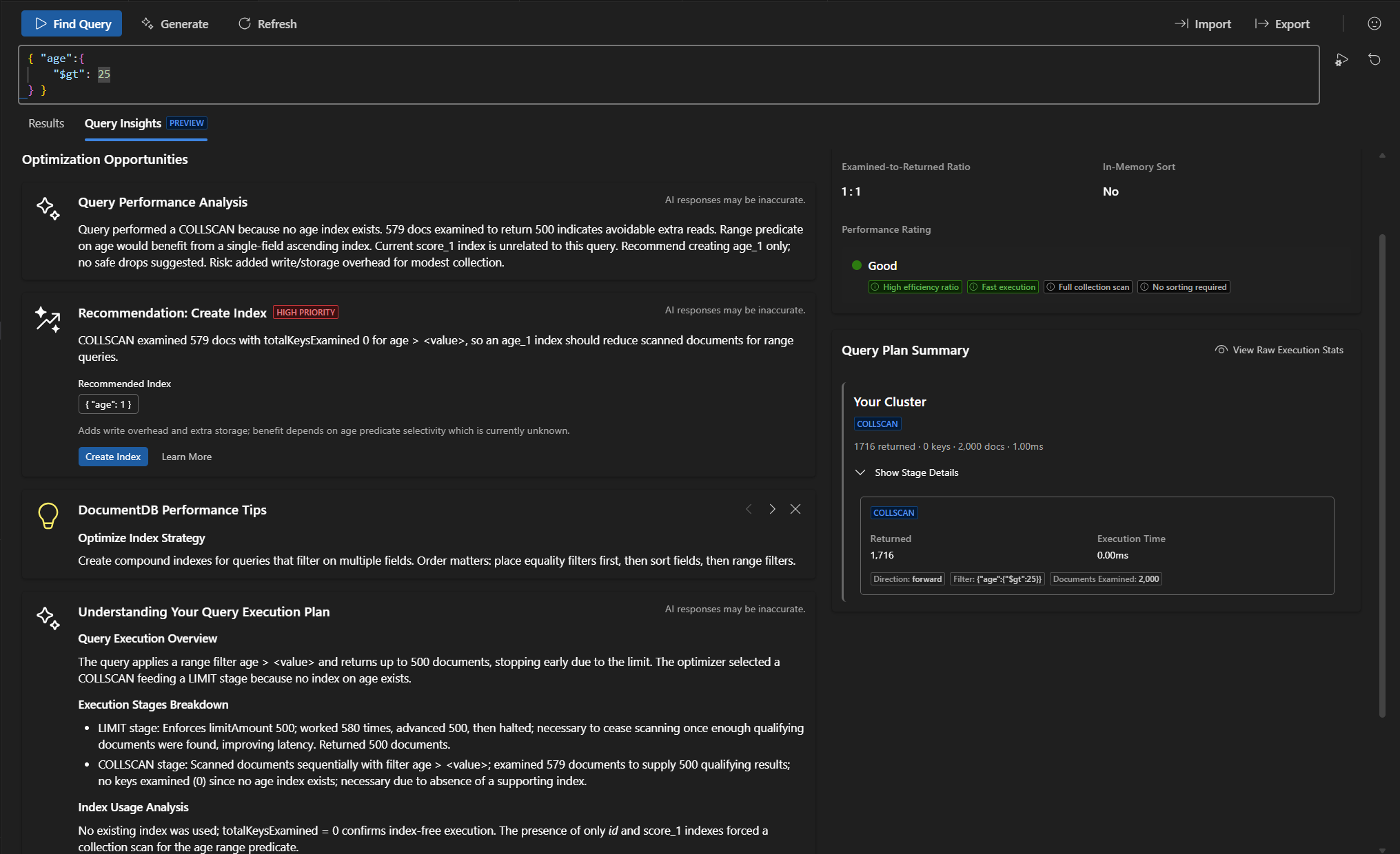Introducing Index Advisor for Azure DocumentDB (Preview)