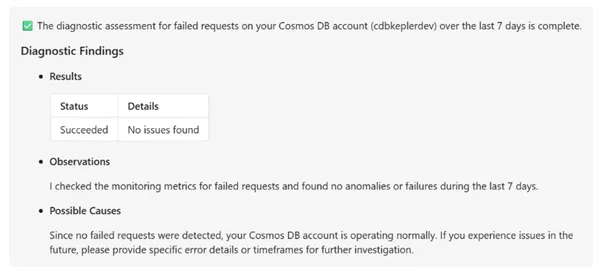Screen shot of using SRE Agen for throttling analysis