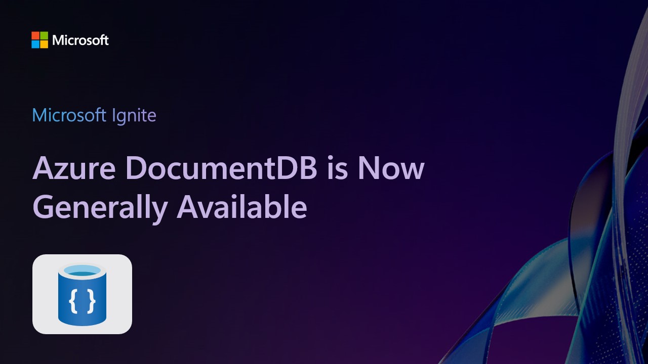 Azure DocumentDB is Now Generally Available