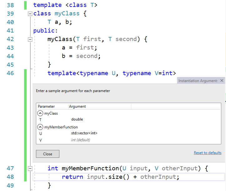 Template Intellisense Improvements For Visual Studio 2019 Preview 2 C Team Blog