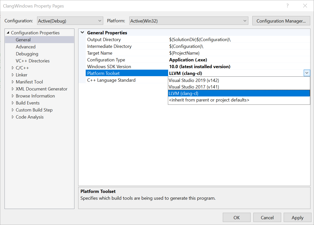 Config properties. Properties Visual Studio. Build in Visual Studio. Build solution Visual Studio. Visual Studio customisation.