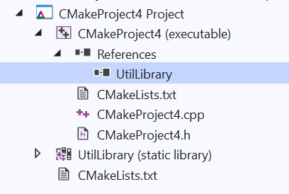 CMake references list.