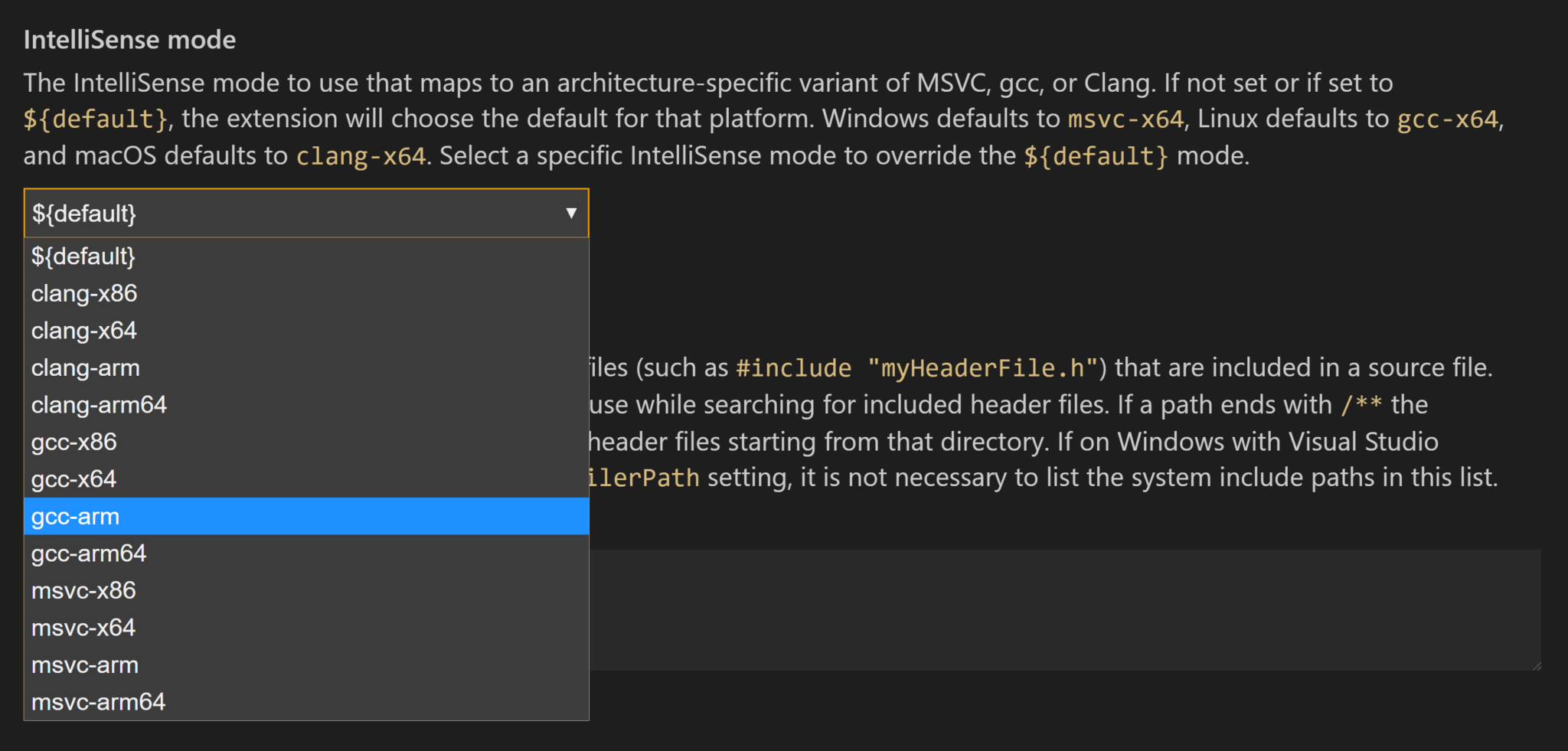visual studio code c++ include path linux