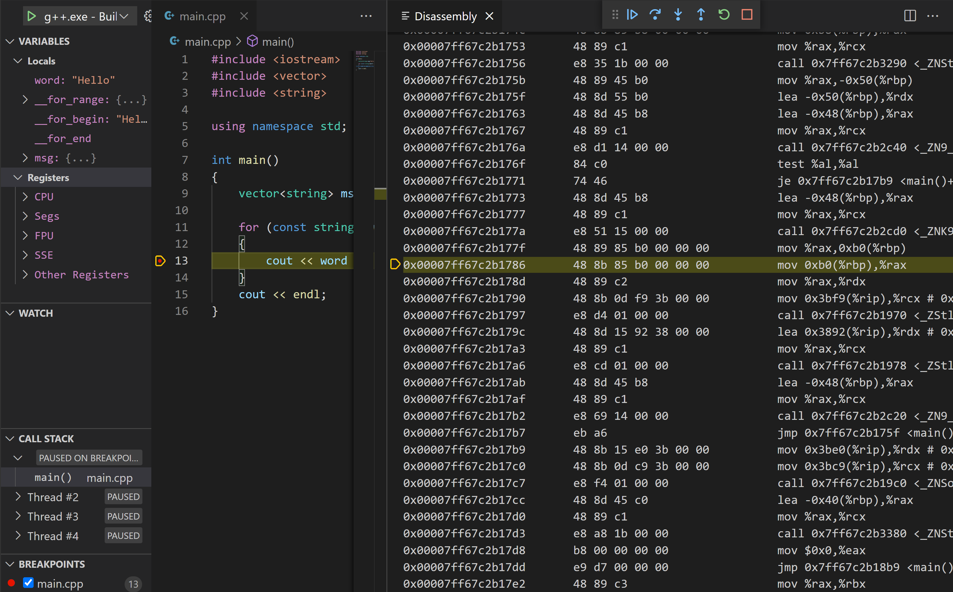 Visual Studio Code C++ July 2021 Update: Disassembly View, Macro Expansion  and Windows ARM64 Debugging - C++ Team Blog