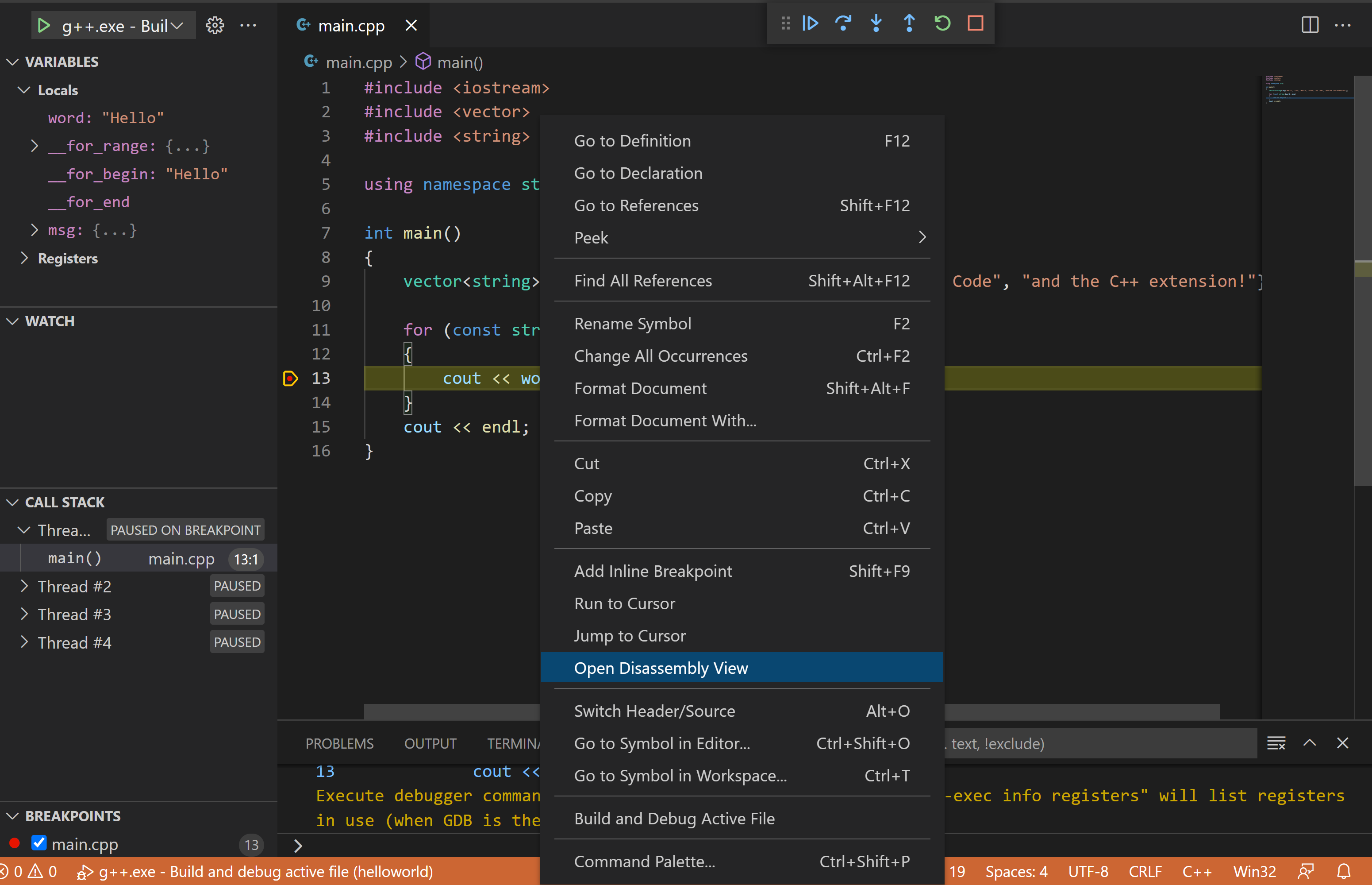 Visual Studio Code C++ July 2021 Update: Disassembly View, Macro Expansion And Windows Arm64 Debugging - C++ Team Blog