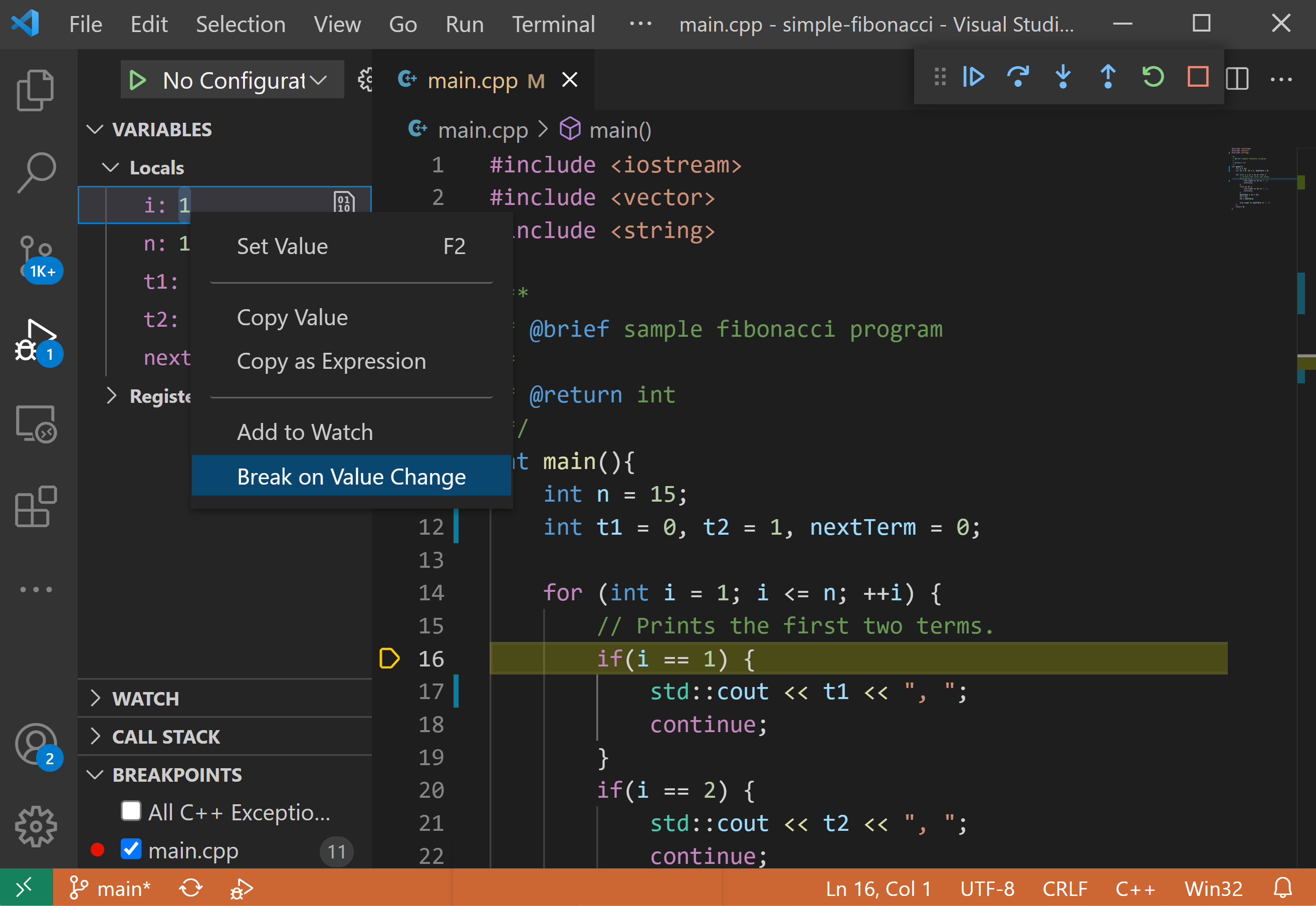 c++ visual studio code