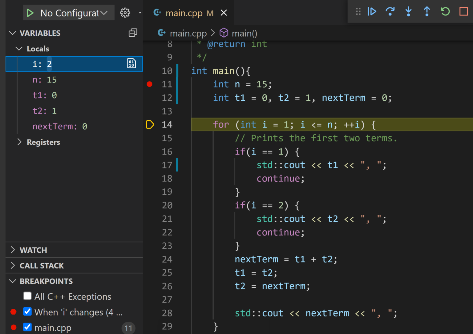 Debugger vscode