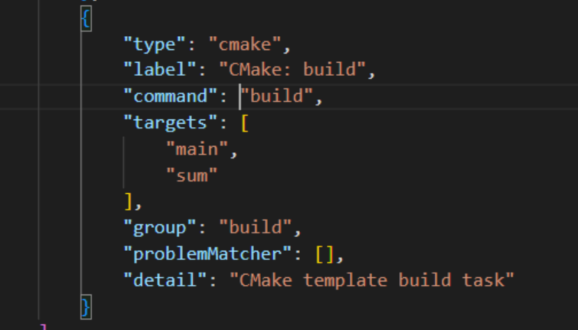 Example CMake build task with multiple targets