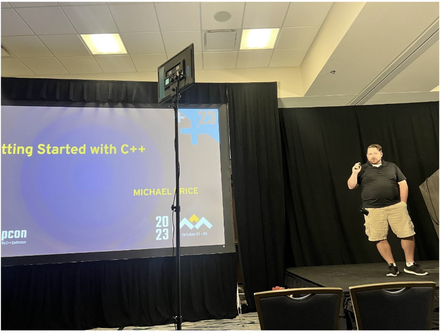 Michael Price presenting on Getting Started with C++