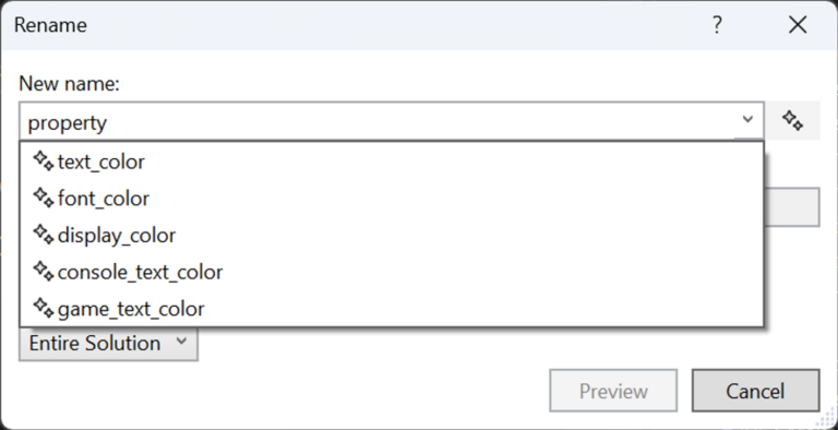 Use AI-Powered Rename Suggestions to rename your C++ variables in ...