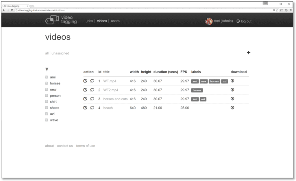 Video Tagging Tool for Video-Processing and Image Recognition