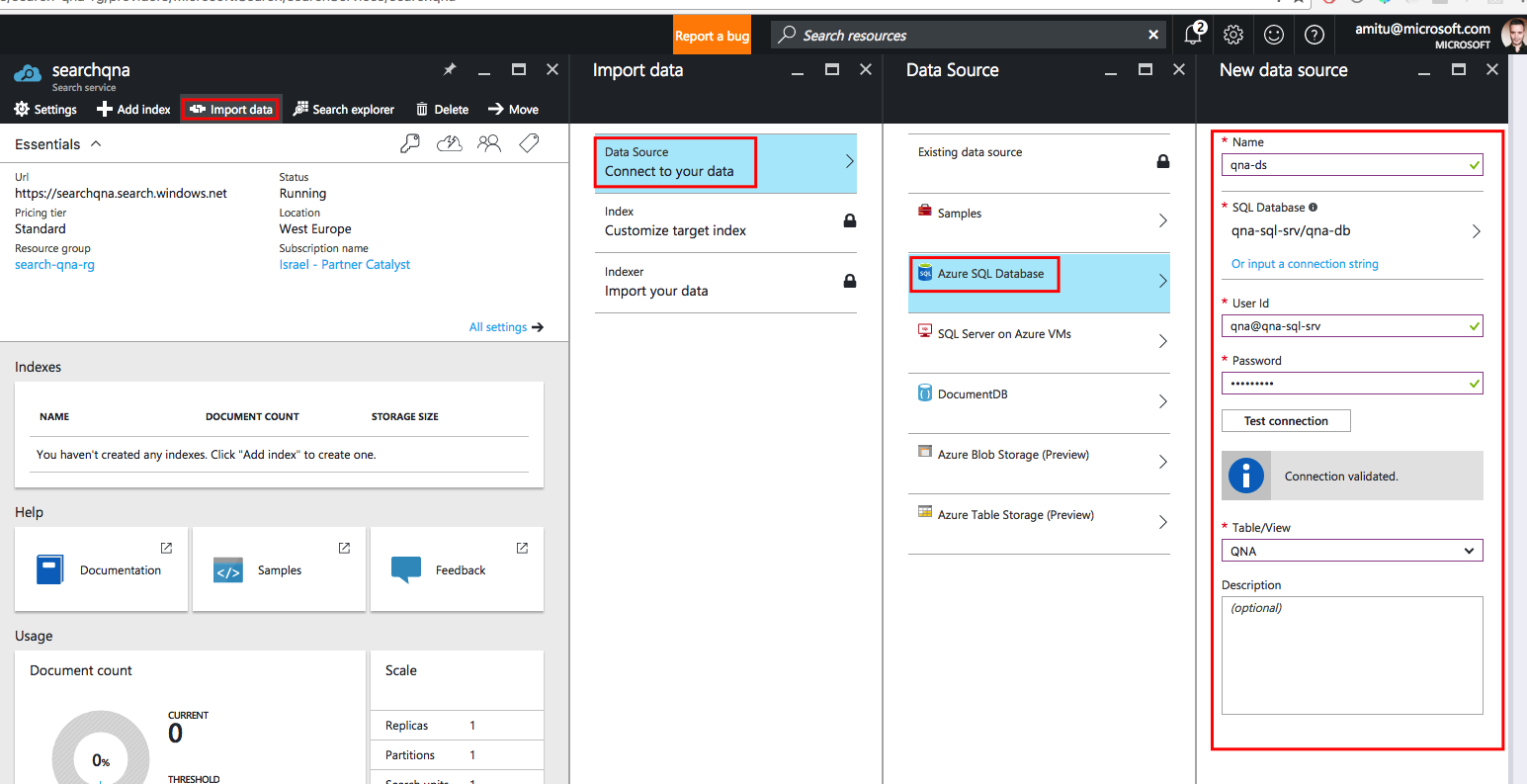 Import data for Azure Search
