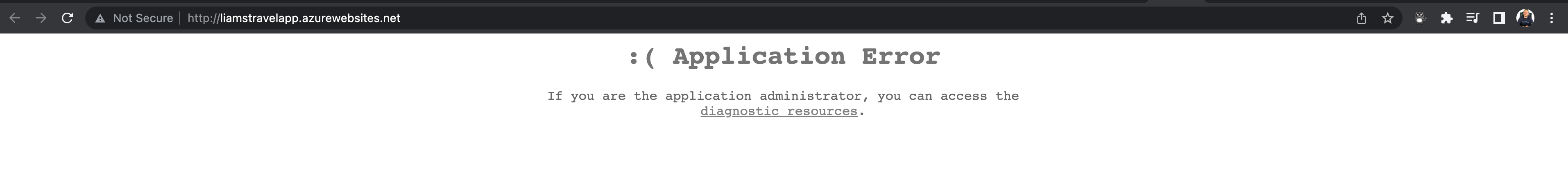 application error