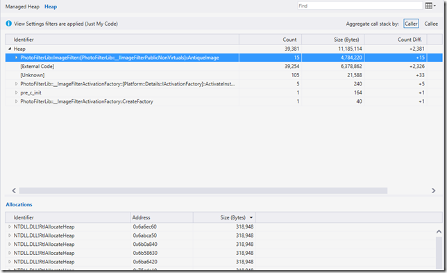 Diagnosing memory issues with the new Memory Usage Tool in Visual Studio -  Azure DevOps Blog
