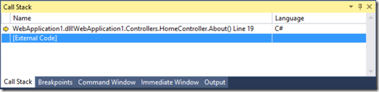 The New Exception Settings Window in Visual Studio 2015 - Azure